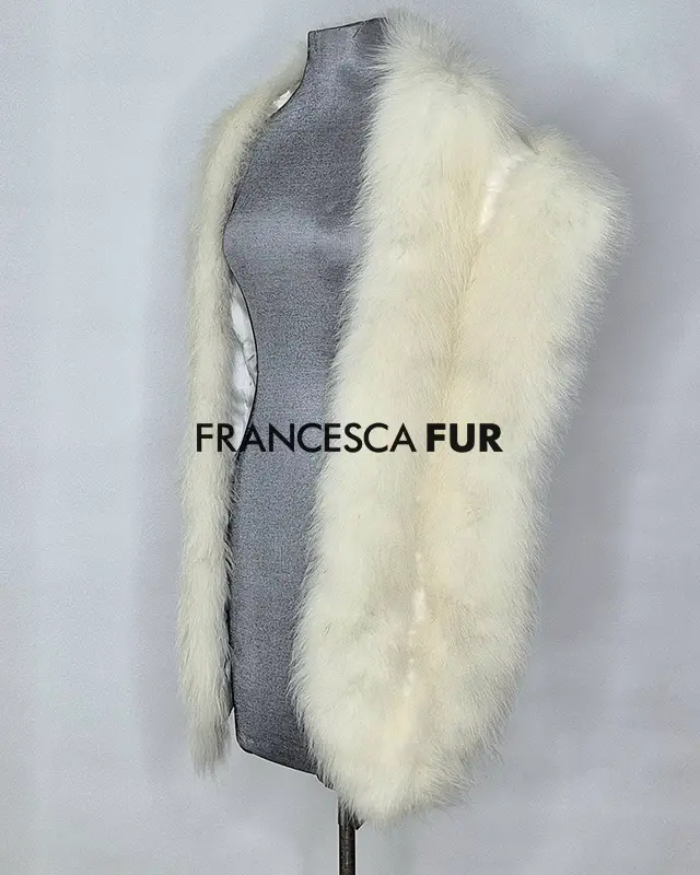 WHITE FOX FUR STOLE