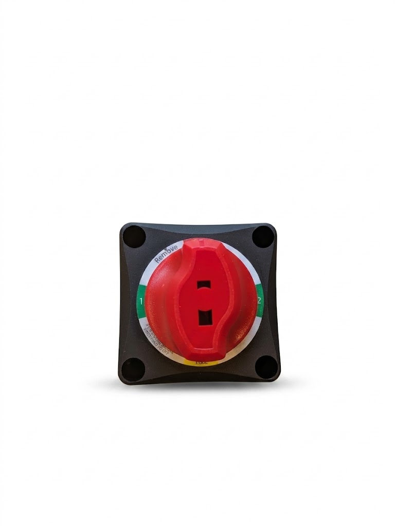 Battery isolator (1; 2; 1+2; Off)