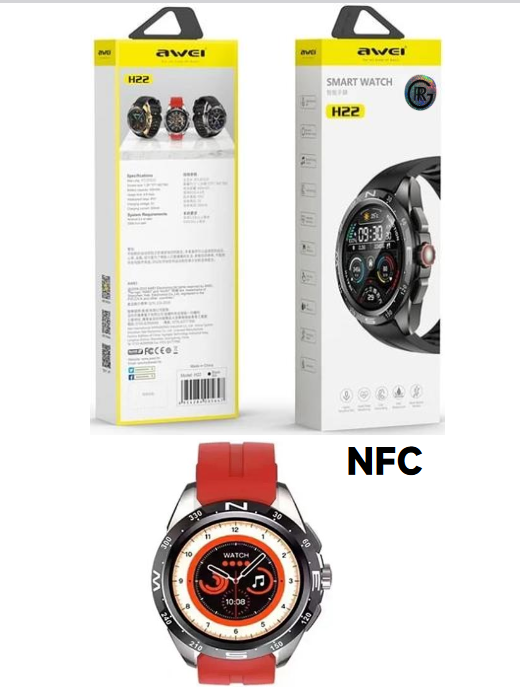 Awei H22 Bluetooth Call Smart Watch IP68 Waterproof 1.82" Heart Rate Blood Pressure Monitoring
