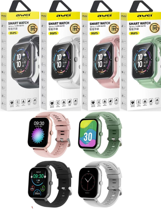 Awei H25 Smartwatch 1.83”  Bluetooth Call 24-hour Health Monitoring