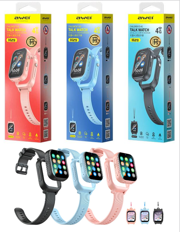 Awei H29 Smart Watch 4G Sim Card Kids Waterproof Call Children Built in GPS 