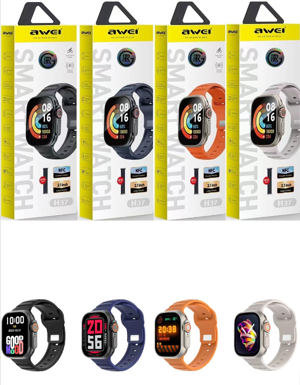 Awei H37 NFC Bluetooth Smart Watch IP65 Waterproof for Sports & Outdoor