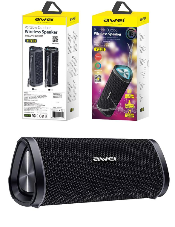Awei Y331 Bluetooth 5.0  Speaker 10W  5.0 Charging USB AUX TF Card Pairing Sound stereo