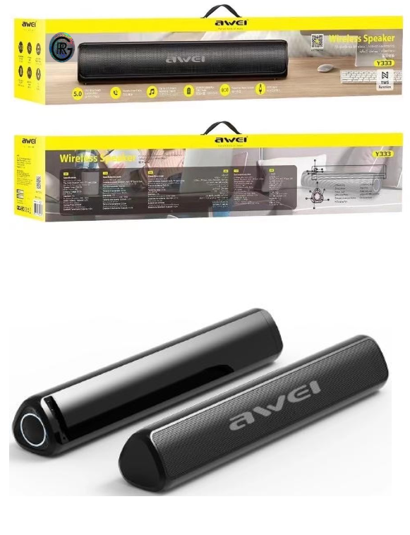 Awei Y333 Bluetooth 5.0 Speaker Superior Bass Soundbar for Home/Theatre Aux TF Card