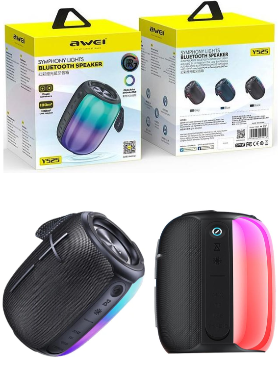 Awei Y525 Portable Wireless Bluetooth Speaker, Built in Mic TF Card, Aux
