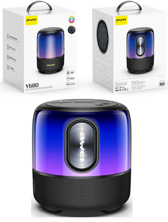 Awei Y680 Bluetooth Speaker Dual Pairing Subwoofer 360° Full Surround Sound 