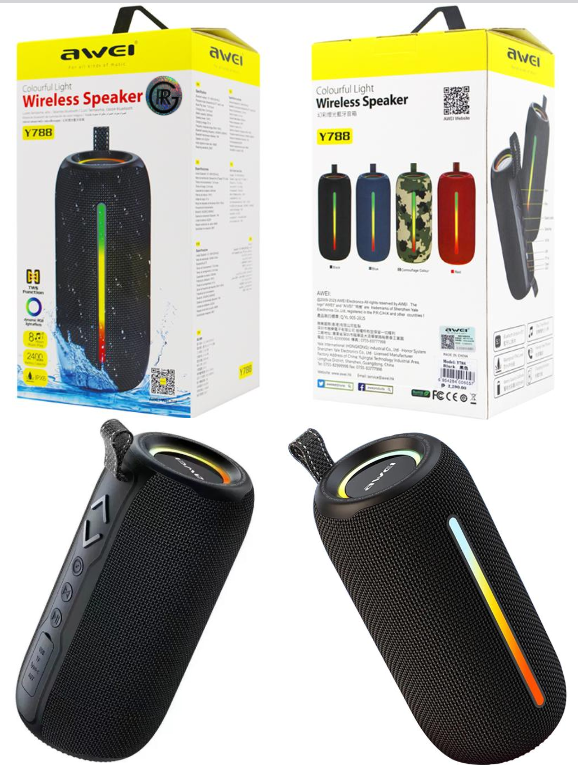 Awei Y788 Bluetooth Outdoor Speaker Handle strap  Support TF USB Aux