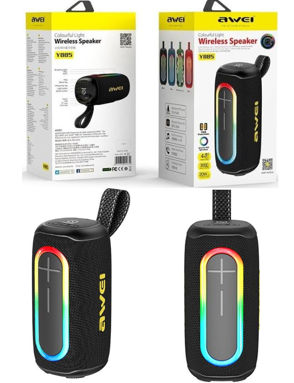 Awei Y885 Portable Bluetooth Speaker Super BassSupport Dual Connection
