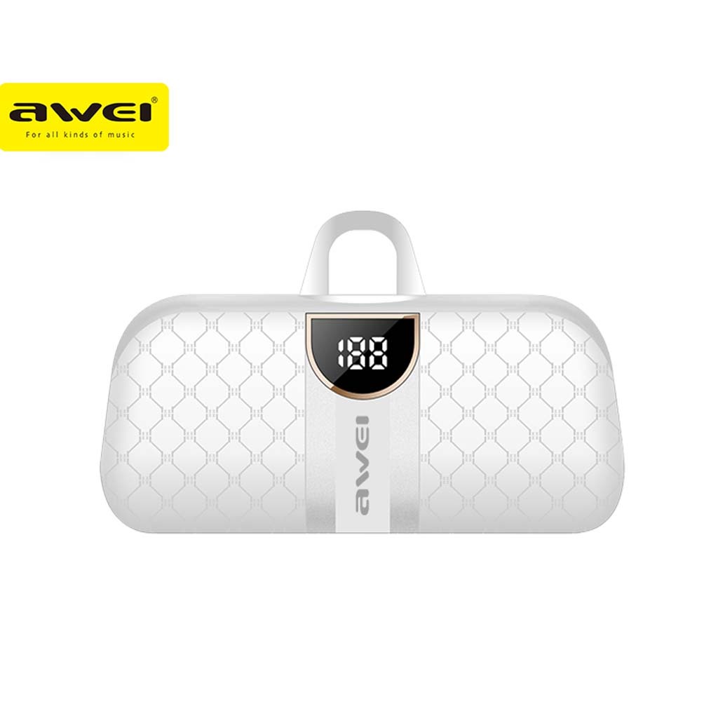 Awei P21K 5,000mAh Power Bank Mini with Connector Type-C Built In and light weight