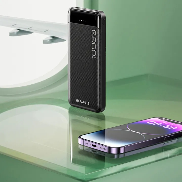 Awei P37K 10,000mAh Portable Power bank Powerful Fast Charging 2 Output 2 Input