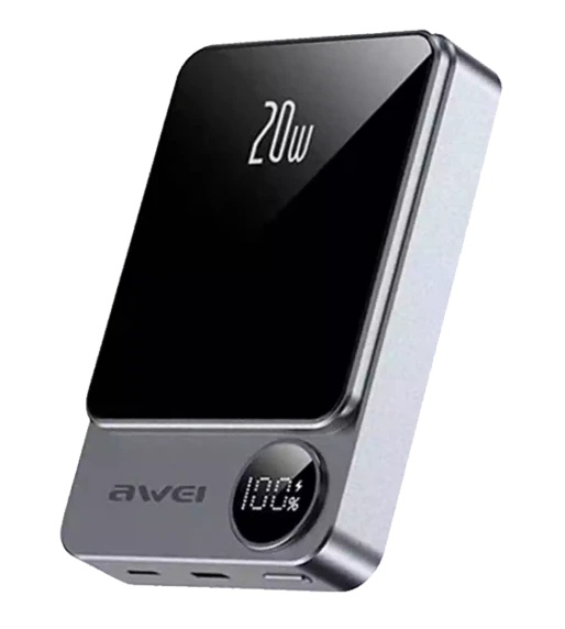 Awei P39K 10,000mAh Magnetic Wireless Power Bank Portable Fast Charging For Android & iOS