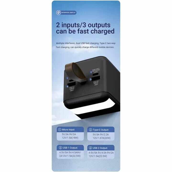 Awei P42K 50,000mAh Power Bank Portable For iPhone & Android 22.5W PD Fast Charger 