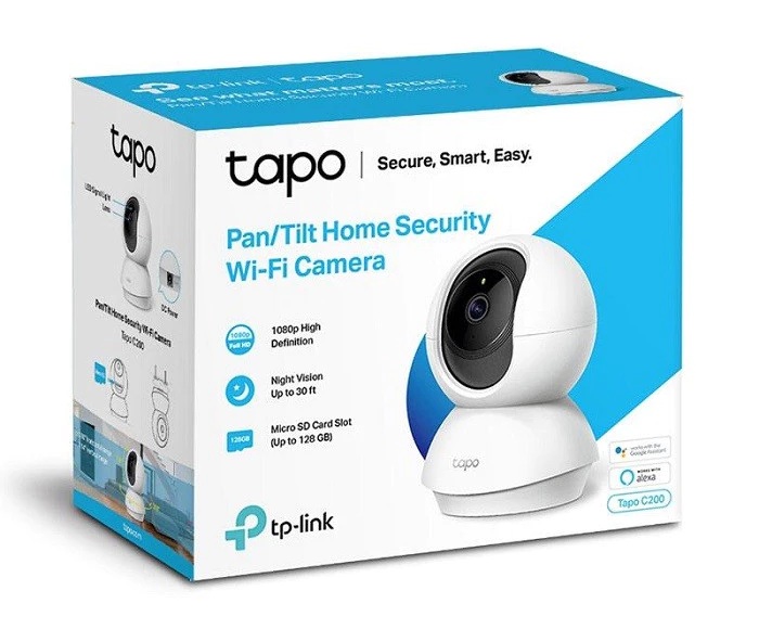 TP-LINK Tapo C200 Pan/Tilt Home Security Wifi Camera included 64G SD Card