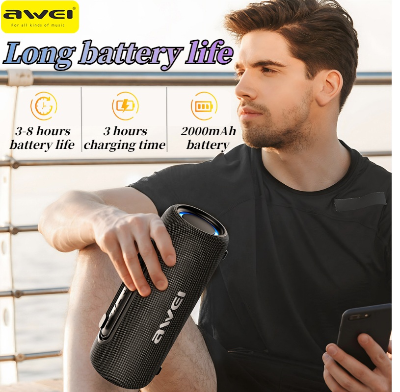 Awei KA8 Portable Bluetooth Speaker Bass Subwoofer Dual 7W Power Best Sound Quality