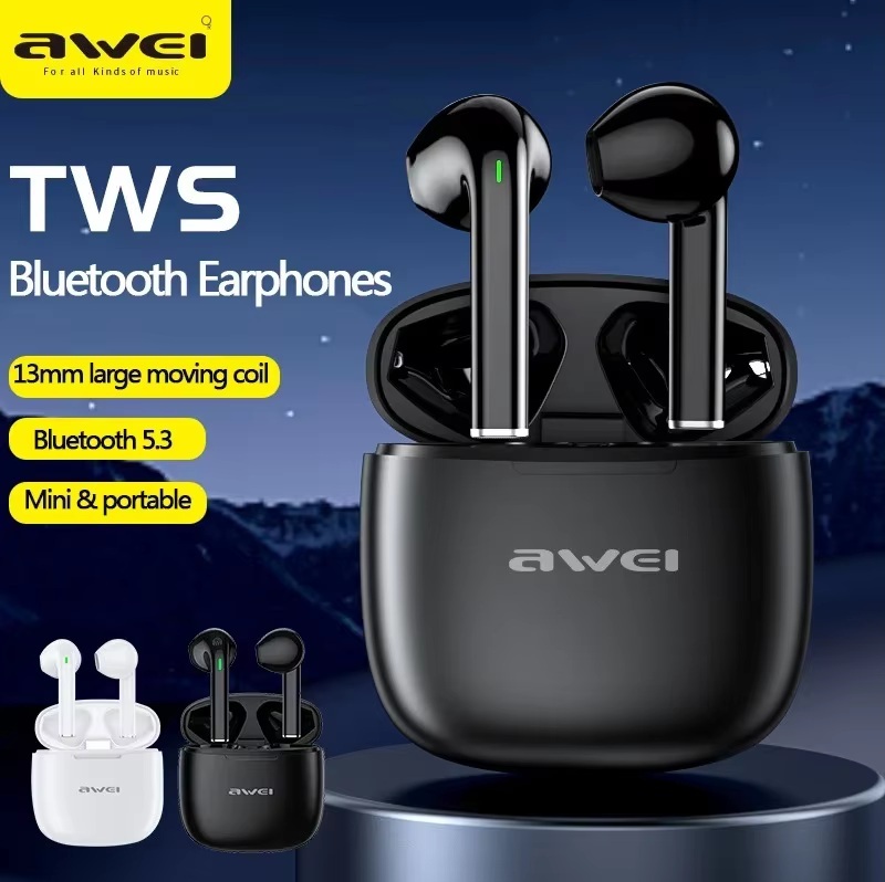 Awei T26 Pro Ture Wireless Sport Bluetooth Earphone Noise Canceling with Mic 