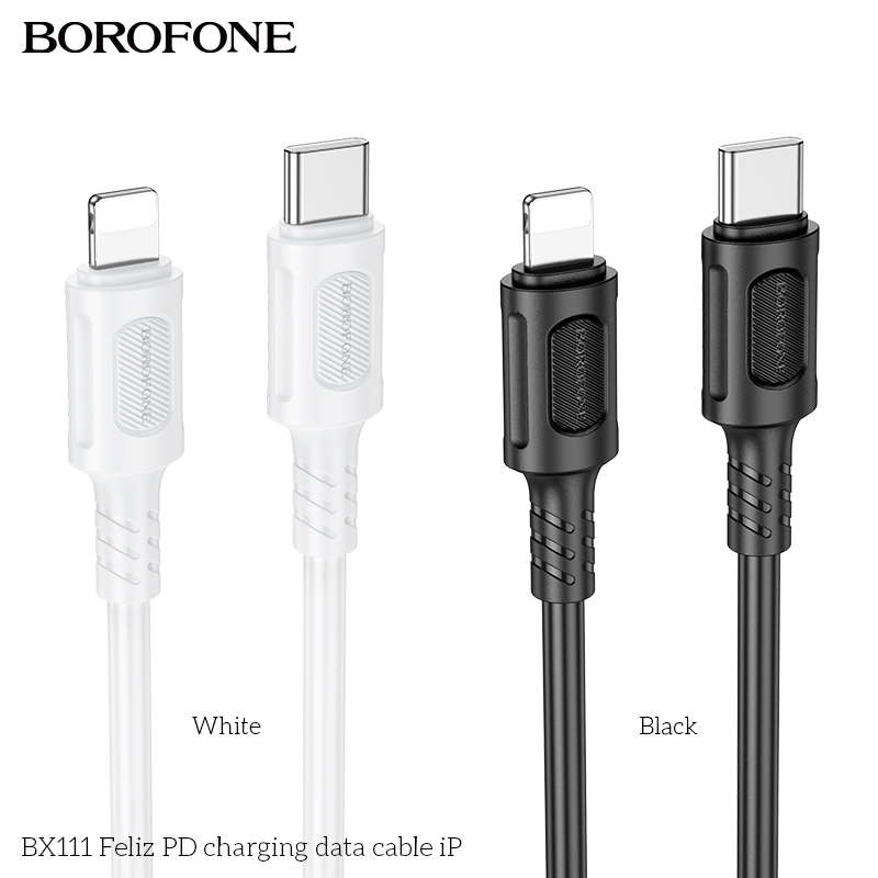 BOROFONE BX111 Feliz PD High Speed Charging Data Cable Type C to iPhone