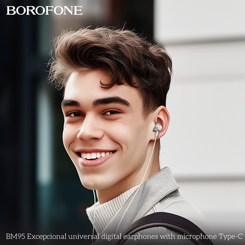BOROFONE BM95 Excepcional universal digital earphones with microphone Type-C