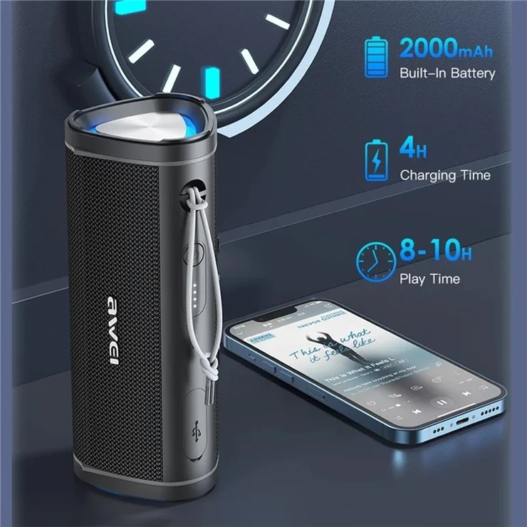 Awei Y331 Bluetooth 5.0  Speaker 10W  5.0 Charging USB AUX TF Card Pairing Sound stereo