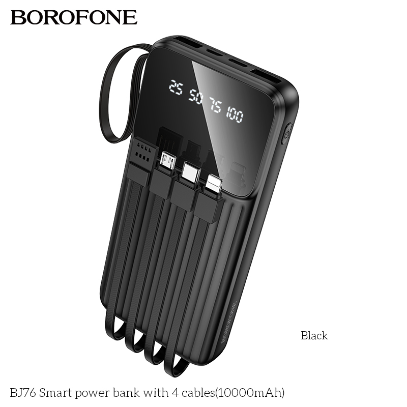 BOROFONE BJ76 Smart power bank with 4 cables 10,000mAh