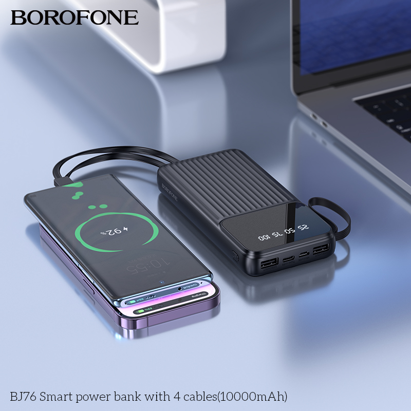 BOROFONE BJ76 Smart power bank with 4 cables 10,000mAh
