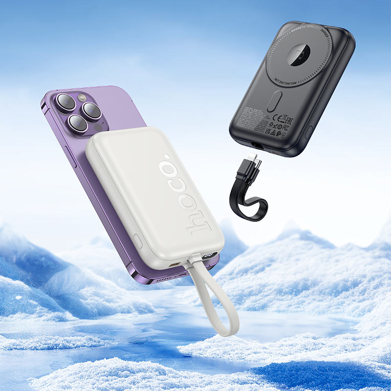 hoco Q35 10,000mAh 3-in-1 Magnetic Wireless Power Bank  Type C Input/Output  