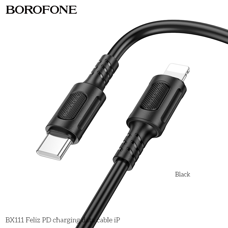 BOROFONE BX111 Feliz PD High Speed Charging Data Cable Type C to iPhone