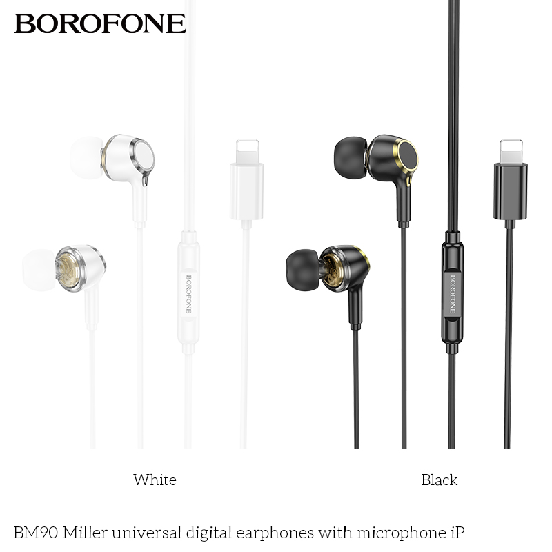 BOROFONE BM90 Miller universal digital earphones with microphone iPHONE,iP