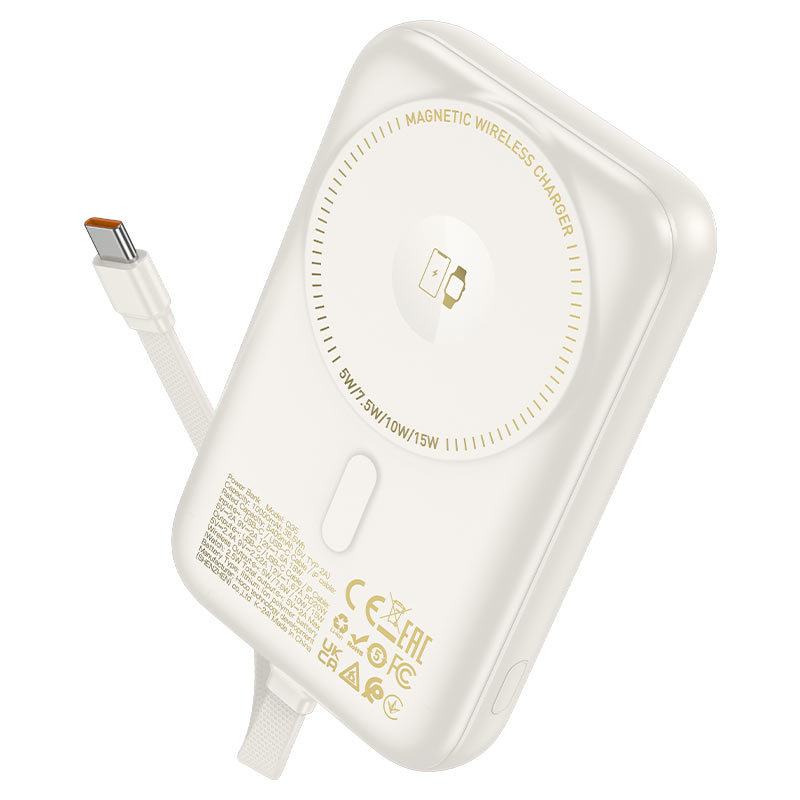 hoco Q35 10,000mAh 3-in-1 Magnetic Wireless Power Bank  Type C Input/Output  