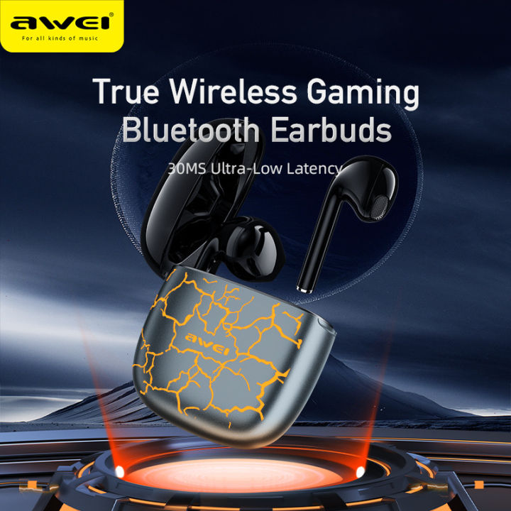 Awei T28 Pro Bluetooth Earphones  Surround Sound Gaming with Mic