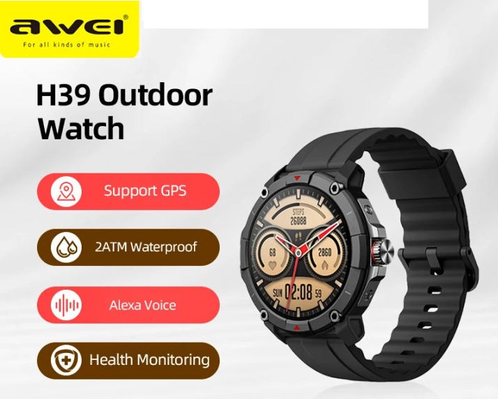 Awei H39 GPS Smart Watch Waterproof  Watch Bluetooth Call Sport Watch