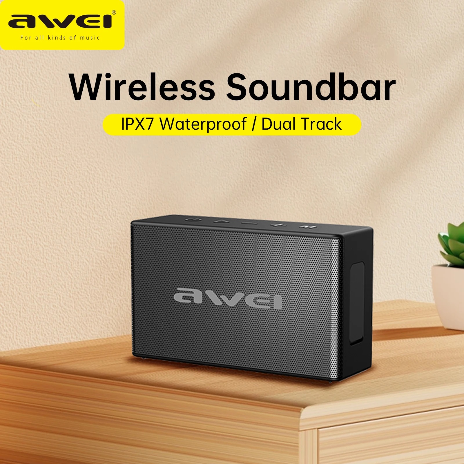 Awei Y665 Portable Wireless Bluetooth Speaker Stereo IPX6 Waterproof 