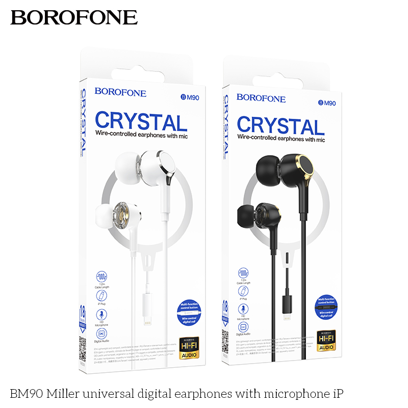 BOROFONE BM90 Miller universal digital earphones with microphone iPHONE,iP