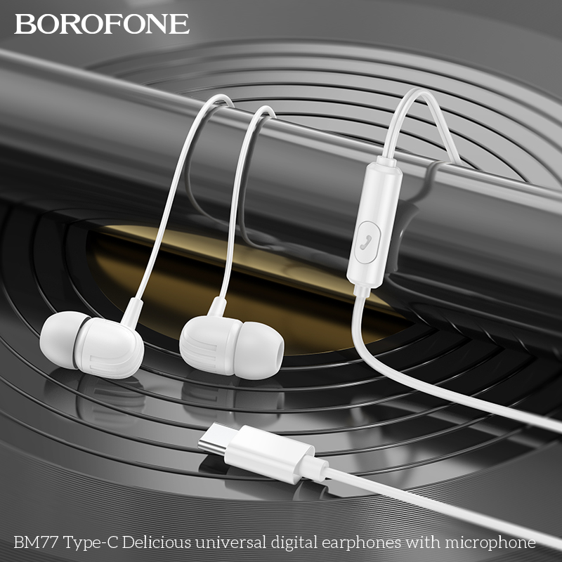 BOROFONE BM77 Type-C Delicious Universal Digital Earphones with Microphone