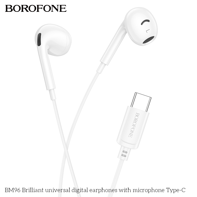 BOROFONE BM96 Brilliant universal Digital Earphones with Microphone Type-C