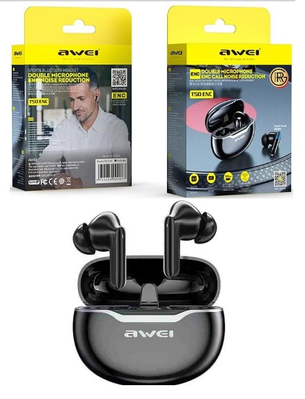 Awei T50 ENC Wireless Bluetooth Earphones Sport Earbuds for All Smart Phone