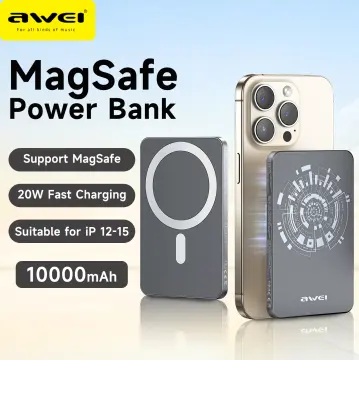 Awei P113K 10,000mAh Wireless Charging Power Bank Ultra-thin PD Fast Charging