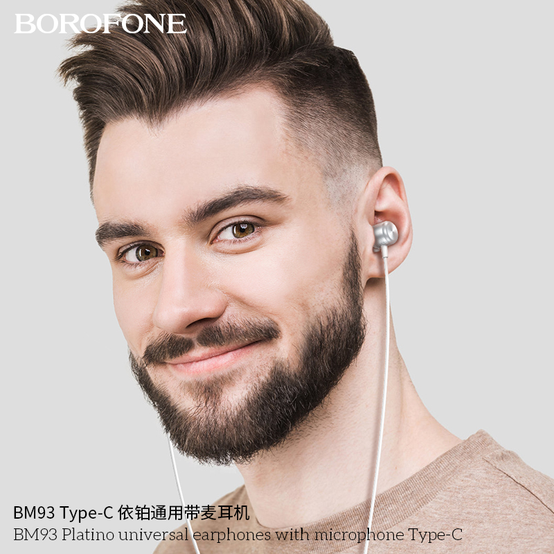 BOROFONE BM93 Platinum universal digital earphones with microphone Type-C