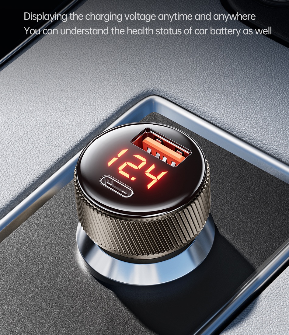 Awei C-859 First Car Charger QC PD 30W 12V-24V Charging Multiple Protections
