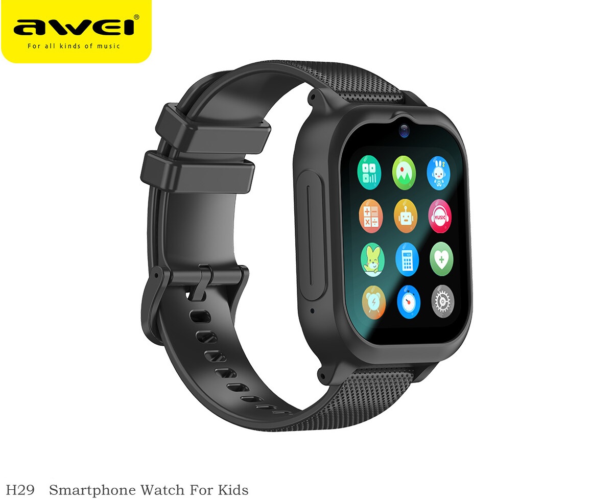 Awei H29 Smart Watch 4G Sim Card Kids Waterproof Call Children Built in GPS 
