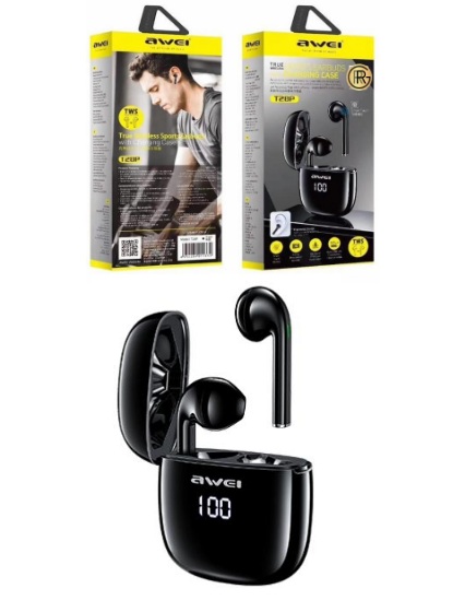 Awei T28P True Wireless Stereo Bluetooth Earphones Light Weight Built In Mic Touch Control