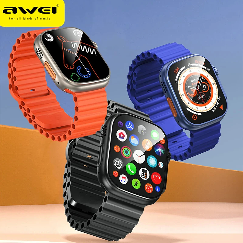 Awei H16 Smart Watch NFC GPS Smartwatch Body Temperature Measuring Bluetooth Calls