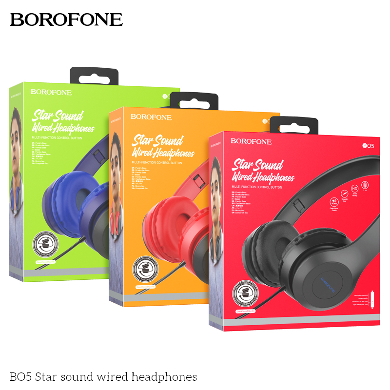 BOROFONE BO5 Star Sound Wired Headphones