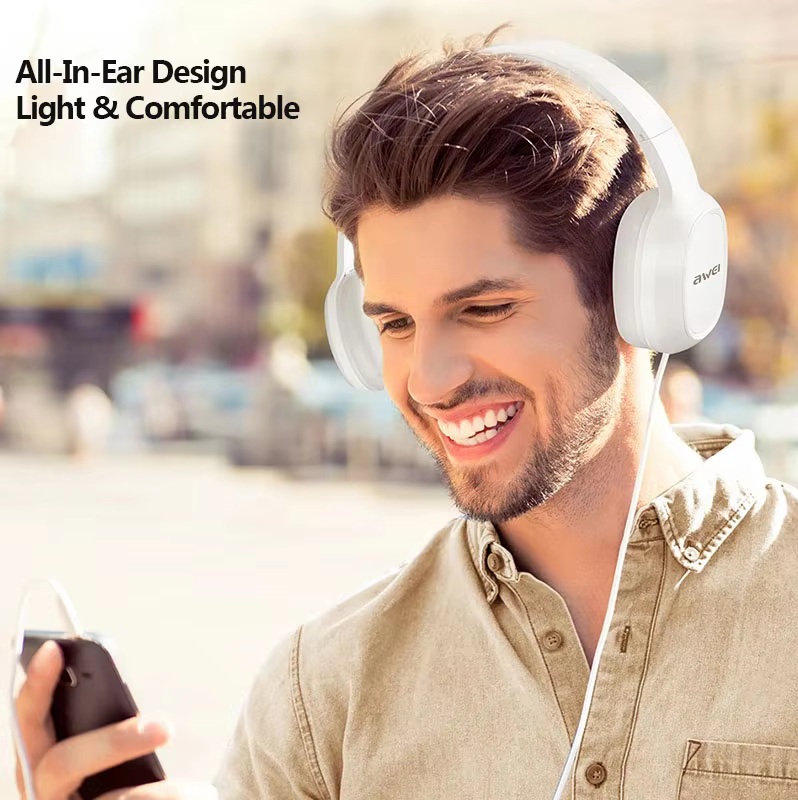 Awei GM-6 Wired Headset Wire Control Cable Length 1.2m & Diameter 3.5mm Pin