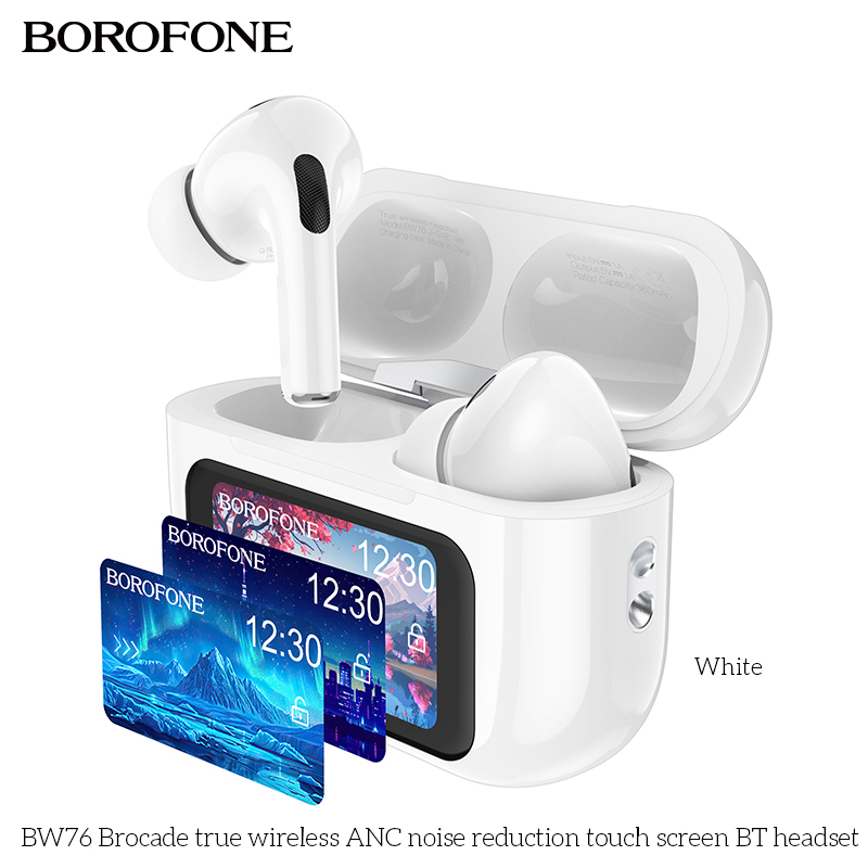 BOROFONE BW76 Brocade true wireless ANC noise reduction touch screen BT headset