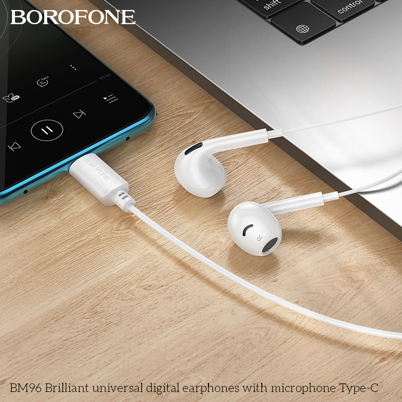 BOROFONE BM96 Brilliant universal Digital Earphones with Microphone Type-C
