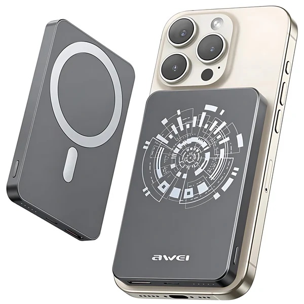 Awei P113K 10,000mAh Wireless Charging Power Bank Ultra-thin PD Fast Charging