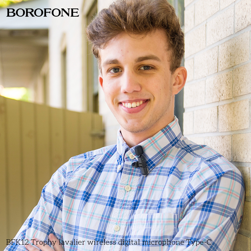 BOROFONE BFK12 Trophy Lavalier Wireless Digital Microphone Single Type-C (Minimum Order Quantity :10)