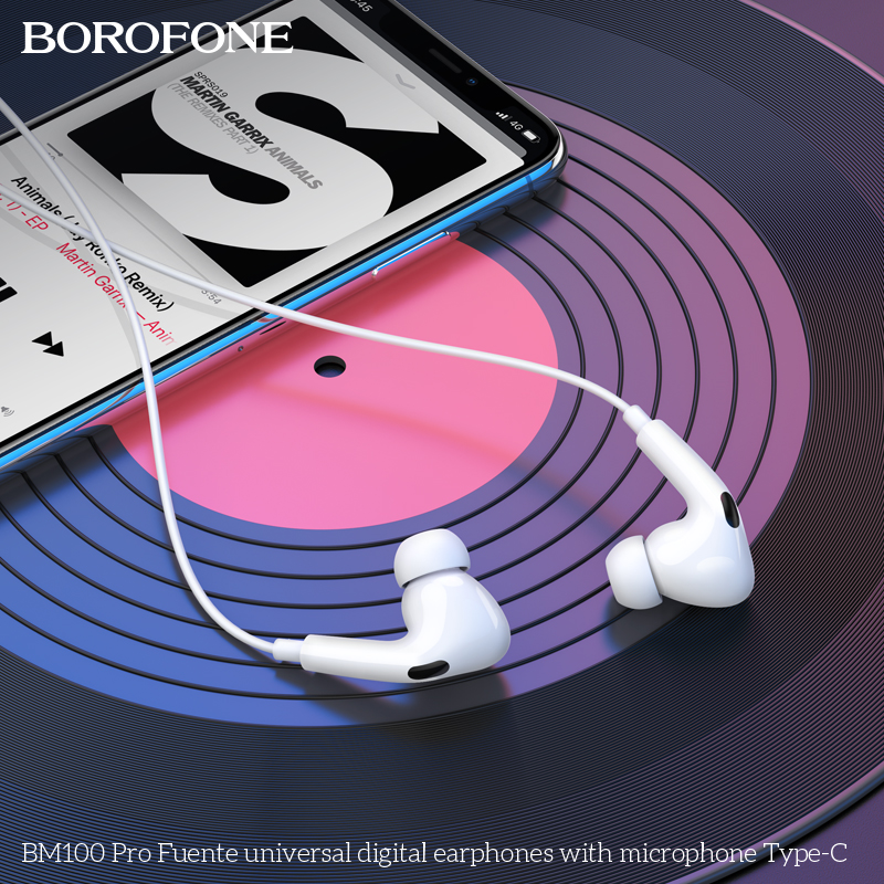 BOROFONE BM100 Pro Fuente universal digital earphones with microphone Type-C