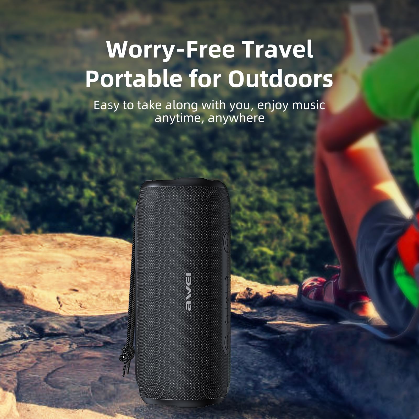 Awei Y669 Wireless Outdoor Speaker 31W Output Power Long Hours Music Play Time