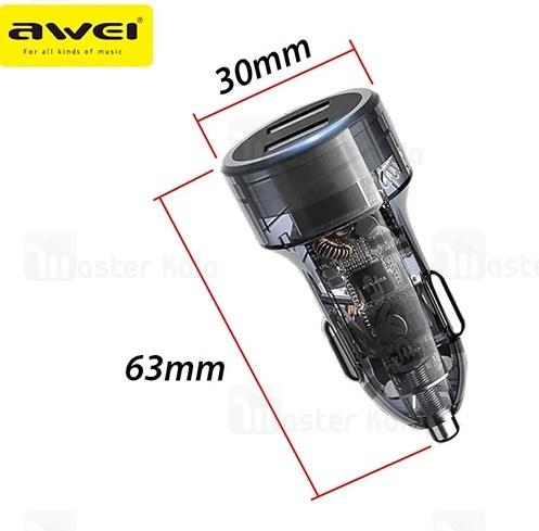 Awei C-833 Super Fast Charge Car Charger DUAL Quick USB Car Charger